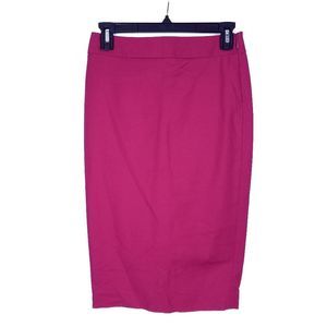 The Limited Raspberry Cotton Blend Stretch Pencil Skirt